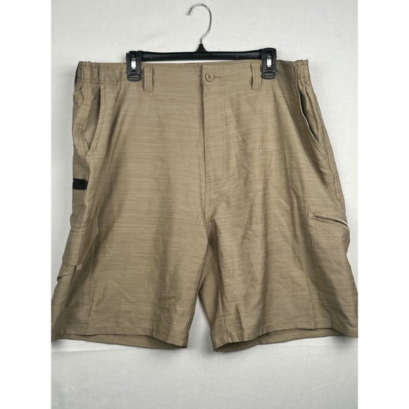 Reel Legends Other - Reel Legends Performance Cargo Shorts Mens XL Khaki Tan Stretch Fishing Outdoor